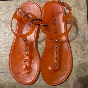 Katy Perry Collections Bright Orange Star Sandals